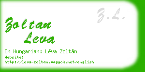 zoltan leva business card