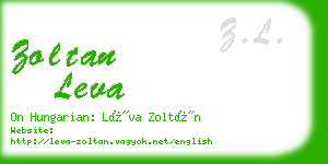 zoltan leva business card